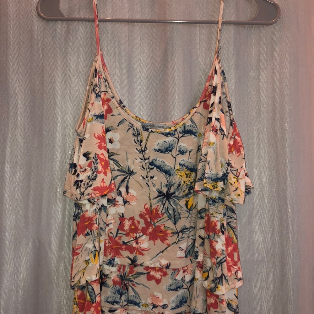 Charolette Russe Floral Crop Top Blouse